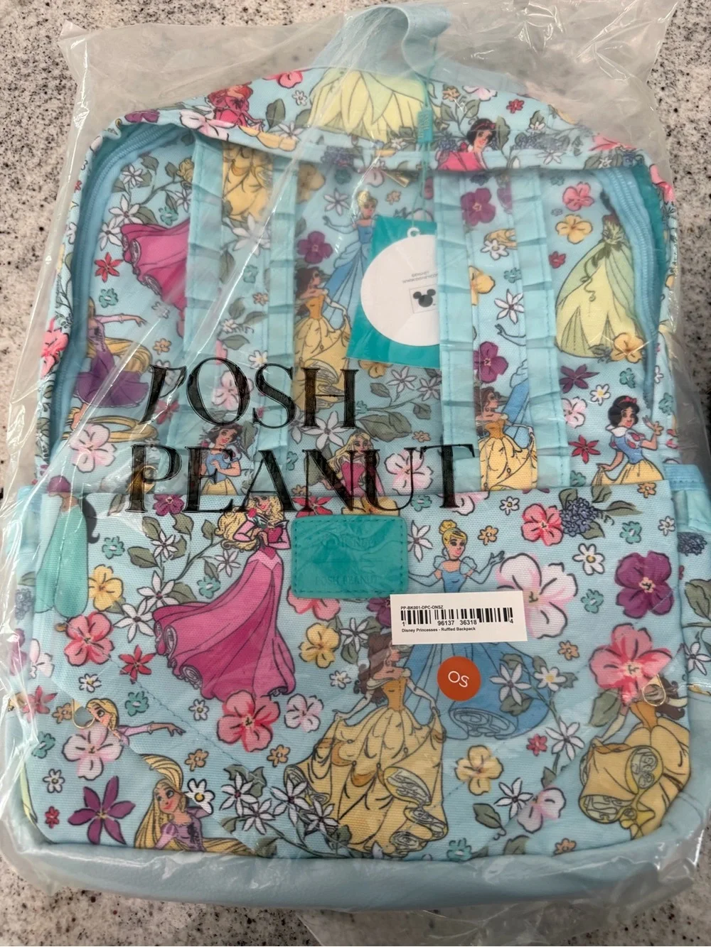 Posh Peanut Girls' Princess Floral Backpack & Lunch Bag Set - Light Blue